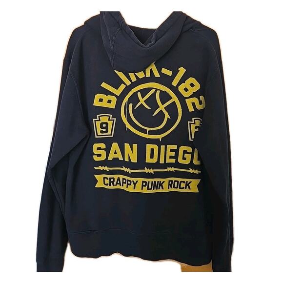 Blink 182 San Diego Crappy Punk Rock Sweatshirt Jacket Size L Y2K Independent - Picture 5 of 7